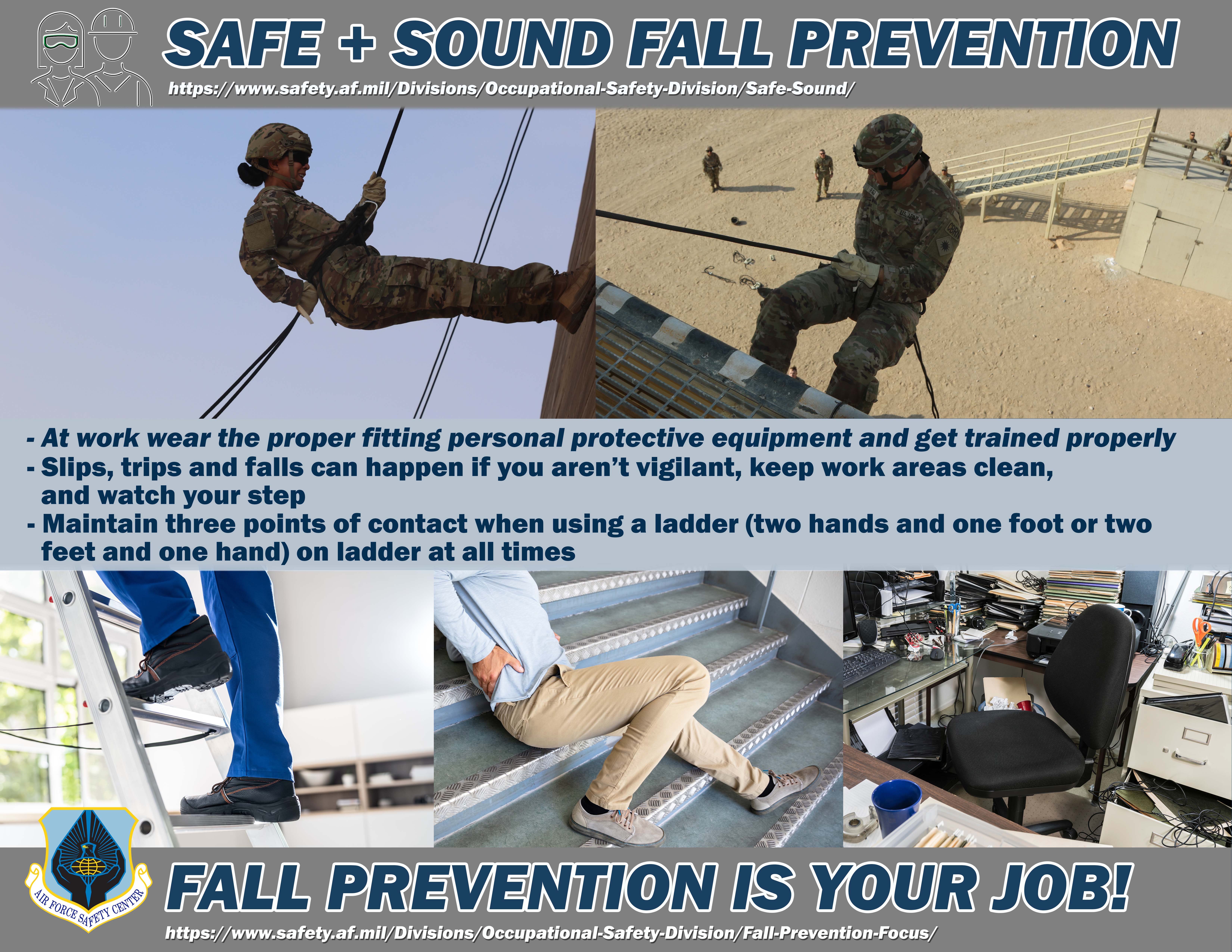 Safe + Sound Fall Prevention graphic