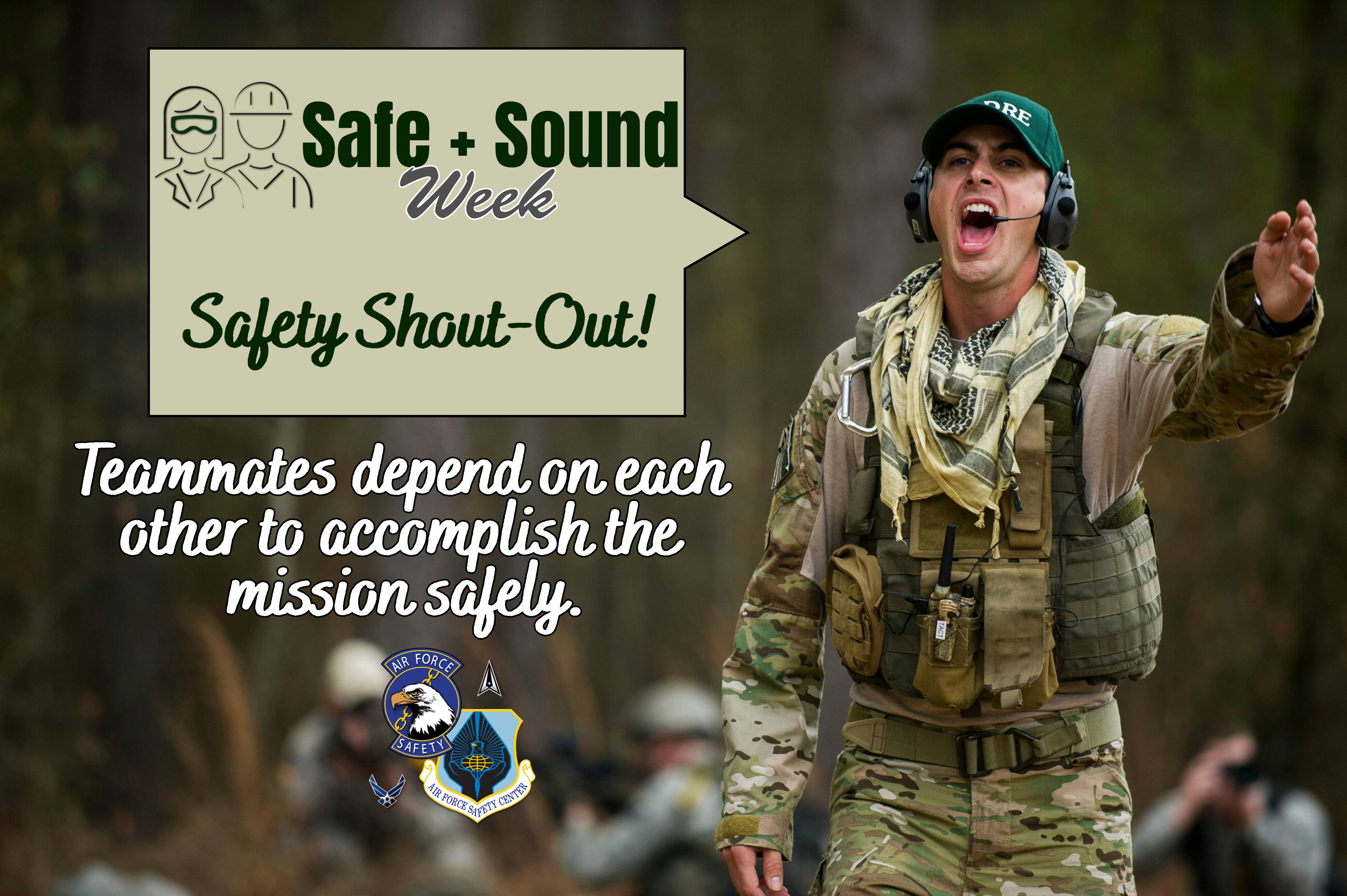 Airman yelling - Safety Shout-Out